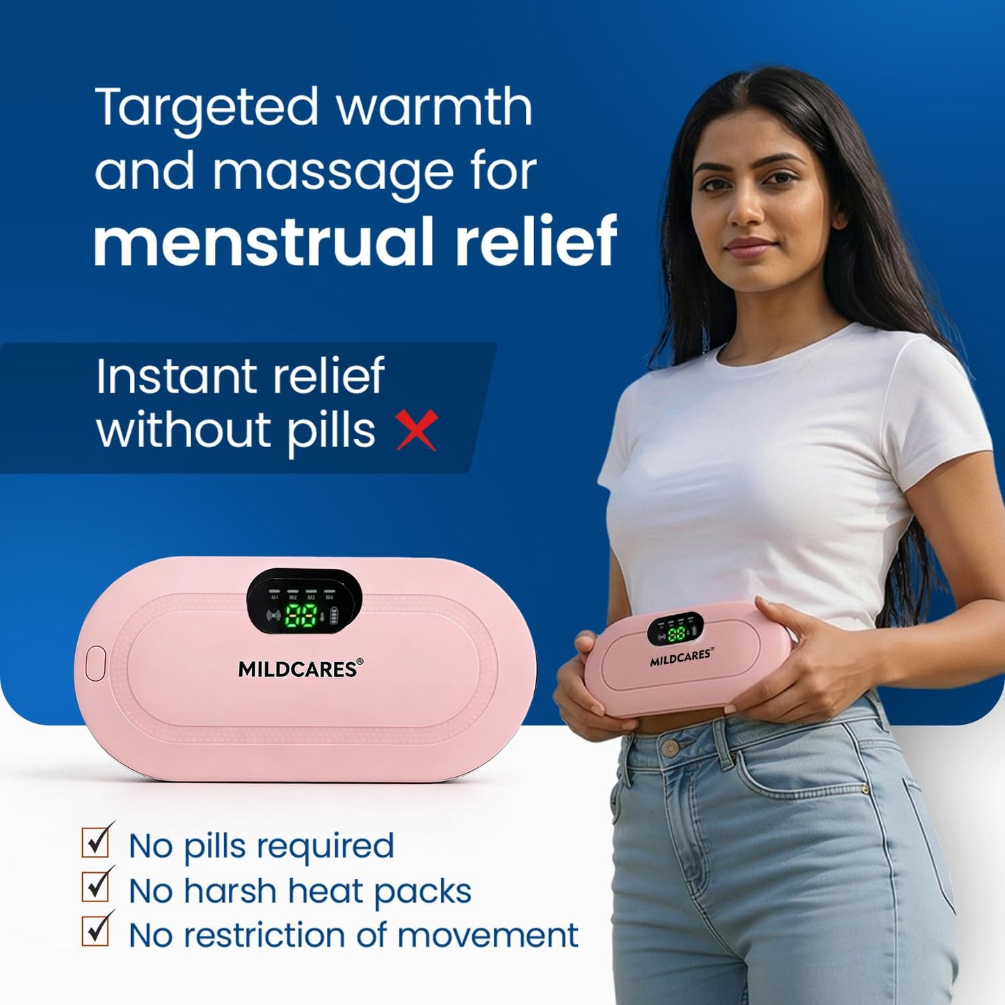 Portable Cordless Period Cramp Massager